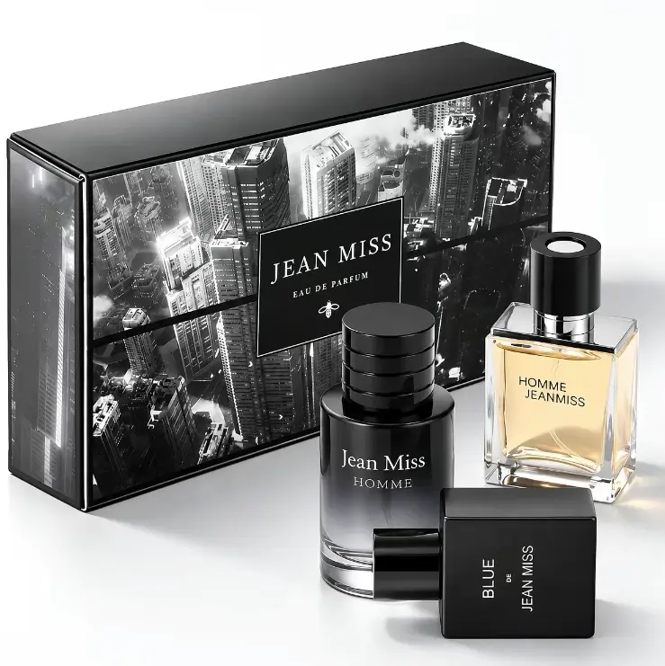 JEAN MISS Men's Perfume Gift Set| 3Oml*3  |  Eau de Toilette for Business  |  Daily Commute & Dates  |   Exclusive and sophisticated woody fragrance  |  long lasting perfume  |  my cologne  I  portable travel size   I quiet confidence different flavor