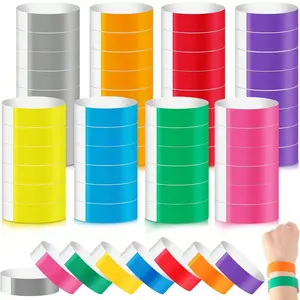 【Hot Selling】Custom Self-Adhesive Wristbands for Events, Waterproof Paper Bracelets for Birthdays, Back-To-School, Halloween, Christmas Parties, Party Favors