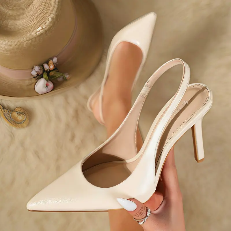 【Black Friday】Women's Elegant Stilettos, Pointed Toe Patent Leather High Heels, Slip-On Sexy Shoes for All Seasons, Versatile Fashion Footwear, Elegant Party Shoes