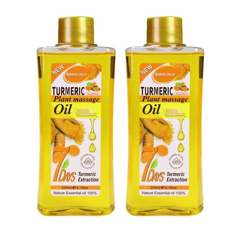 16oz Pure Natural Turmeric Extract Massage Oil - Alcohol-Free Body Moisture Oil, Fragranced Supple Formula with Soothing Hydration, Contains Neither Harsh Additives, Ideal for Even Tone & All Skin Types