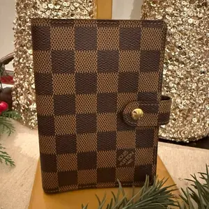 Pre-owned canvas Small Leather Goods Damier Ebene 2009 Agenda PM