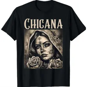 Chicana Chola Style Lowrider Clothes Mexican American Latina T-Shirt, Womenswear Clothe Top Underwear