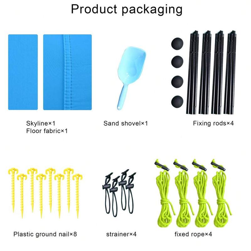 Beach Canopy Beach Tent 10x10 FT Easy To  Windproof  Sun Beach Shde Canopy Outdoor Shade For Beach Camping Family