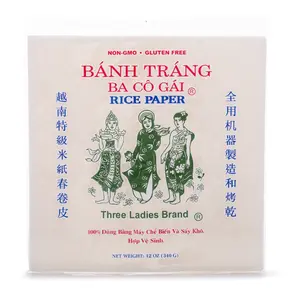 [THREE LADIES] Machine Square Rice Paper 22cm - 12 oz