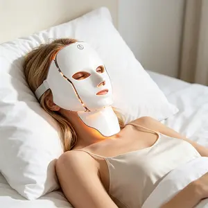 7-color facial mask instrument, USB charging port, facial and neck beauty mask, facial and neck skin care tools and portable household SPA facial care beauty instrument are ideal gifts for mothers, girlfriends and friends.