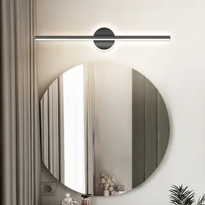 Modern LED Mirror Front Light, Warm Light for Bedroom Bathroom Vanity Makeup Room, Wall Mounting, Non-Rechargeable Battery Type, Dimmable Wall Lamp
