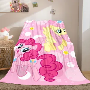 Pinkie Pie and Fluttershy patterned printed blanket, a blanket for the living room, bedroom, office and lunch break, a portable blanket suitable for all four seasons, a holiday gift for family and friends, and