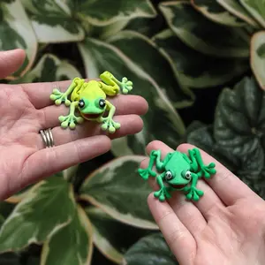 Frog Fidget Toy - Little Frog Fidget - 3D Printed Frog Fidget - Articulated Frog Fidget - Frog Toy - Frog Lover Gift - 3D Printed Animals