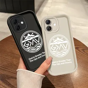God is Greater Than The Ups and Downs Phone Case for iPhone 11 12 13 Mini 14 15 Plus 16 17 Pro Max, Christian Religious Protective Cover, Shockproof Slim Soft Case for Women Men