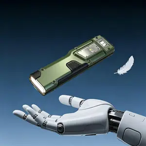 2PC High Lumen Rechargeable LED Flashlight 1500 Lumen Flat Flashlights, 8 Modes Dual-Switches COB Flashlight with Digital Display,IPX5 Waterproof Stainless Steel Pocket Flash Light for Camp, hiking fishing and outdoor emergency Gift for Men tiktokshopspri