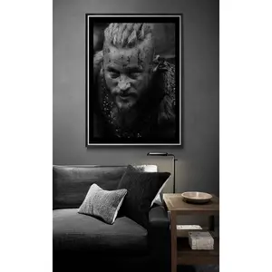 Ragnar Lothbrok, Ragnar Lothbrok Poster, Vikings Poster, Printable, Black and White Ragnar Poster,