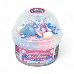 DIY Cotton Candy Dream Mallows Slime Kit - Sweet Scented Multi-Color Cloud Dough with Cute Marshmallows and Floam