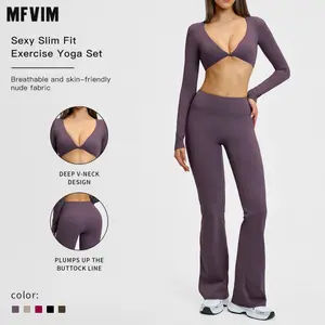 MFVIM Women’s Solid Cropped Camisole Top & High-Waist Leggings Tracksuit Set, Breathable Comfortable Sports Set for Yoga, Gym Workouts, and Running, Ladies Sportswear for All Seasons, Gym Exercise Activewear, Workout Gym Clothing, Stylish Activewear