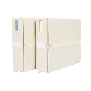 2 pack Bedsheet storage organizer for linen closet organization, foldable bedding storage for king, queen, twin sheet sets & duvet covers