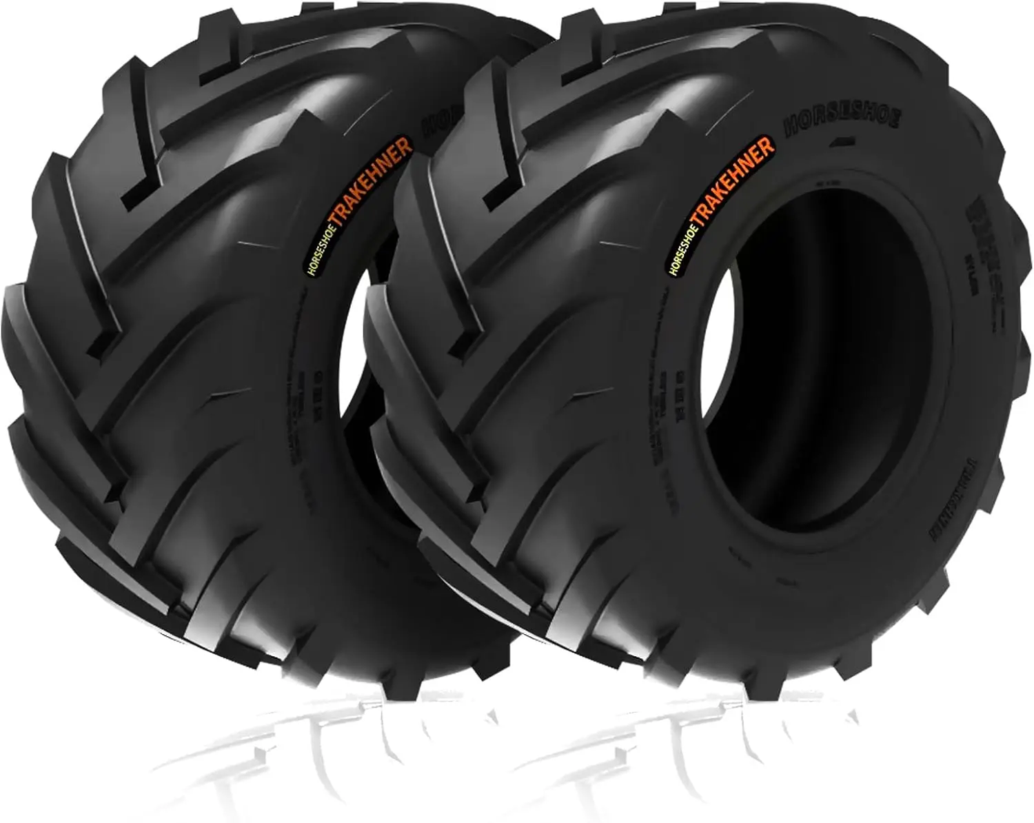 HORSESHOE TRAKEHNER 2 New 21x11.00-10 / 21x11-10 8PR SUPER LUG-KING ATV/LAWN/TREACHER/TILLER/TRACTOR TIRES LRD Heavy Duty Color-Sidewall (*2 Years Warranty)
