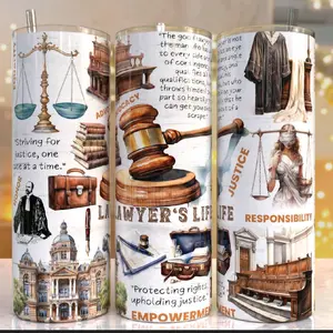 Lawyer attorney life tumbler