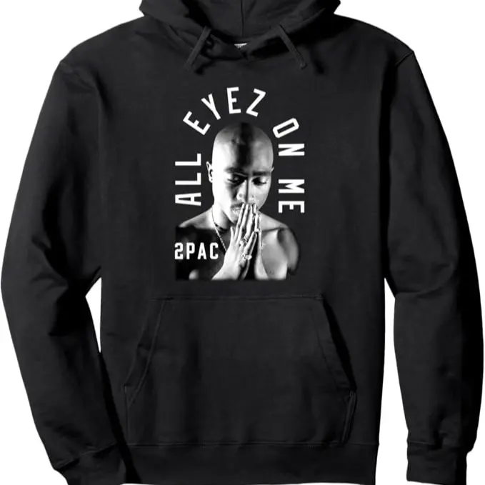 Tupac Me Against The World Pullover Hoodie, Classic Rap Merch, Hip-Hop Legend Apparel, Comfortable Unisex Sweatshirt