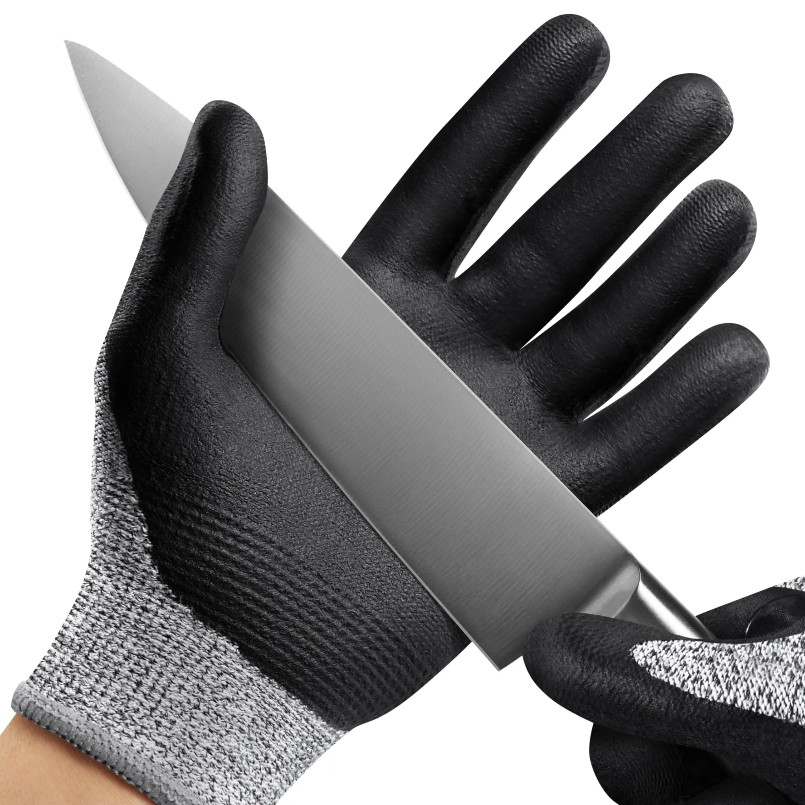 Professional Cut Resistant Work Gloves For Men And Women With Firm Grip Waterproof Palms - Touchscreen Tips & Reinforced Thumb Ideal  Slicing Dicing