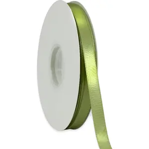 Sage Green Ribbon 3/8 Inch x 50 Yards Satin Ribbon Continuous, Single , for Crafts,  Wrapping, Floral Bouquet, Weddings, and Decorations, with Spool