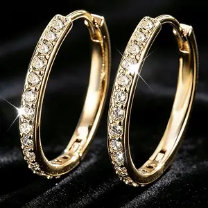 A Big Hoop Earrings, Luxury Earrings for Mom,Exquisite earrings for women,earring for women , combining practicality and ceremony, Mother's Day gift, Casual Trendy Jewelry，accessories for women， Jewelry gift for her，14k gold-plated