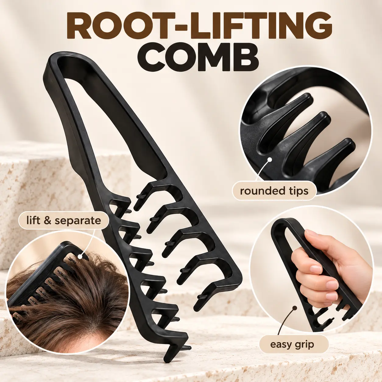 Flat Hair? Fix It Instantly! 2-in-1 Root Lifting Comb Set | Must-Have for Men's Styling #HairHacks #VolumeHack #MensGrooming