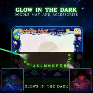 Luminescent Effect Water Doodle Mat for Kids, Painting & Writing Color Doodle Drawing Mat, Educational Toys for Toddlers, Birthday Gift