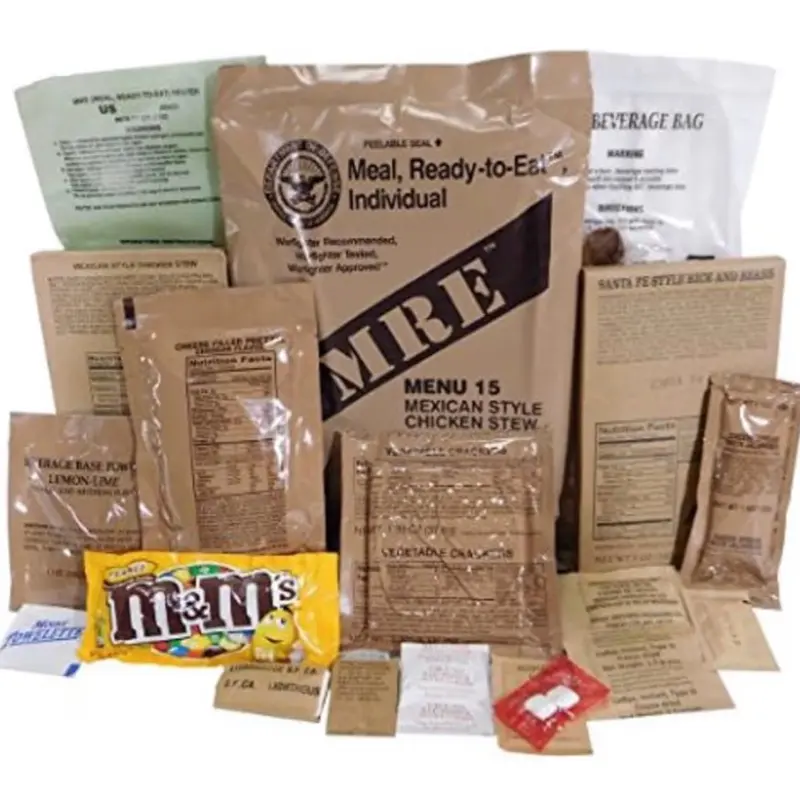(4) Random MRE Meals Ready to Eat, Emergency Food Supply, Survival Kit Camping Outdoor Inspection 2025, 2026 or Better (4 Meals (Random), 4 Count)