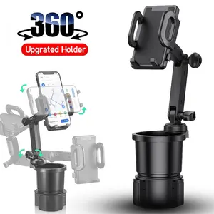 Multifunctional car organizer,Cup Holder Expander for Car,Universal Adjustable Gooseneck Cup Holder Cradle Car Mount for for iPhone & Samsung Smartphones,Huawei,LG, Sony, Nokia,Fit for Yeti, Hydro Flask, Nalgene, Stanley, Owala Tumblers