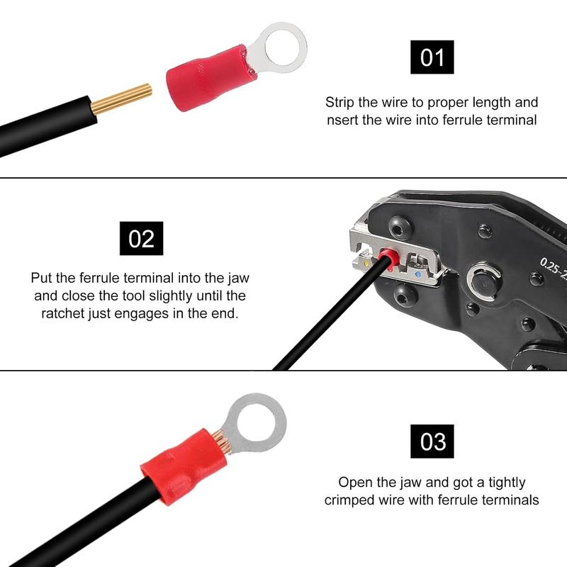 260PCS Crimp Connectors and Terminals Kit Heat Shrink Assorted Full Insulated Wire Insulated Electrical Connector Assorted Spade Ring Fork Assortment Kit
