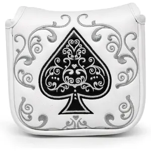 Golf Club Head Covers Funny Mallet Putter Cover with Strong Magnetic Headcovers Fits Most Putters Scotty Cameron, Taylormade, Odyssey, Callaway Mallet Putter Headcover