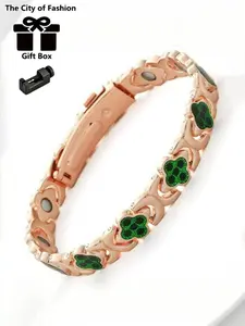 Luxury Women's Pure Copper Magnetic Bracelet, Elegant Bangle, Trendy Bangle, 3500 Gauss Strong Magnet Daily Accessory, Stylish and Comfortable Jewelry for Everyday Wear