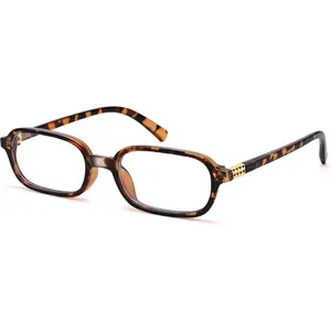 Retro Rectangle Blue Light Glasses for Women Men Small Square Glasses Frame  Eyeglasses