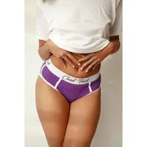 Classic Cotton Brief - Purple & White, Soft Fabric, Briefs, Classic Style, Ideal for Casual Wear