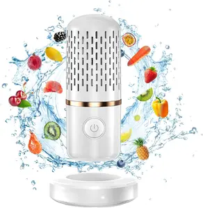 Fruit and Vegetable Cleaning Machine, USB   Purifier, Cleaner Device for Washing Fruits, Rice, Meat and Tableware (White)