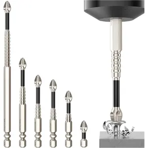 K5 Impact-Resistant and Non-Slip Bit,Impact Driver Bit Set,Titanium Alloy Impact Non-Slip Cross Head,High Magnetic Screwdriver Drill Bit