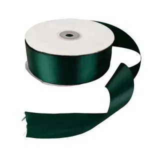 50 Yards 1.5" Hunter Emerald Green Single Face Decorative Satin Ribbon