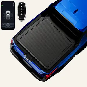 JHSRJU Electric Power Retractable Truck Bed Tonneau Cover Custom fit 2024-2026 Chevy Silverado EV GMC Sierra EV, (NOT Fit Midgate), Remote Control, Weatherproof & Secure