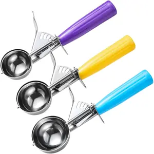 Ice Cream Scoop Set, 3 count Cookie Scoops, Diser, Muffin Scoops, Cupcake Scoop - #16 (2.7 oz), #20 (2 oz), #30 (1.25 oz), For Cookie, Ice Cream, Muffin, Side Dis, Mased Potatoes