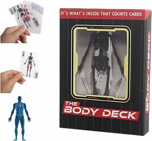 The Body Deck Playing Cards-Transparent Layered 3D Human Anatomy Poker Deck, Educational Game for Students, Teachers & Science Enthusiasts