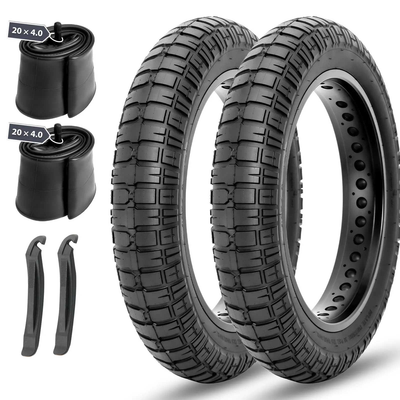 MOHEGIA E-Bike Fat Tire, 20x4.0/26x4.0 Inch Premium Rubber Folding Design with Advanced Tread, Heavy-Duty Accessory for All Seasons Beach & Urban Commuting