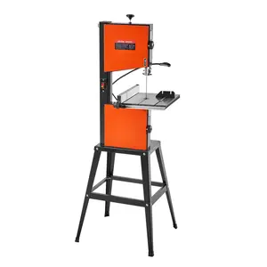 VEVOR Band Saw with Stand, 10-Inch, Two-Speed Benchtop Bandsaw, 373W 1/2 HP, 6 in Max Cutting Height, 13.2 x 13.4 in Cast Iron Table, with 360 °   Work Light, Miter Gauge, Fence, Band Saw for Woodworking
