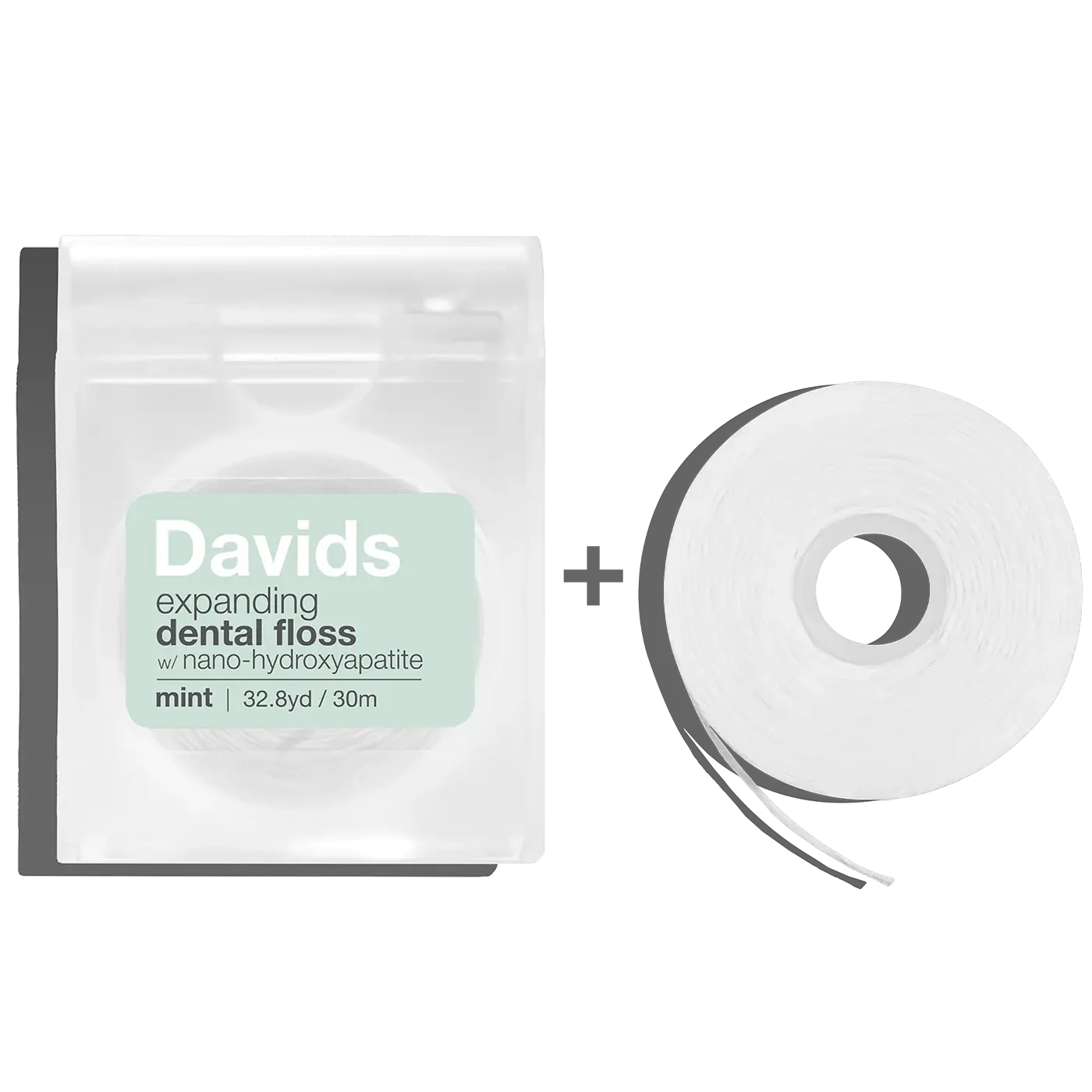 Davids Expanding Dental Floss - Refillable Dispenser + Refill