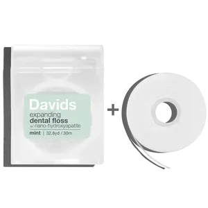 Davids Expanding Dental Floss - Refillable Dispenser + Refill