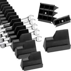 Magnetic Modular Wrench Organizer for Tool Drawer–Heavy Duty Wrench Rack with Strong Magnetic Base,Metric & SAE Labels,Customizable Tool Box Storage Holder for Garage & Workshop,Fits SAE & Metric Wrenches,Perfect Gift for Dad,Husband or Mechanic