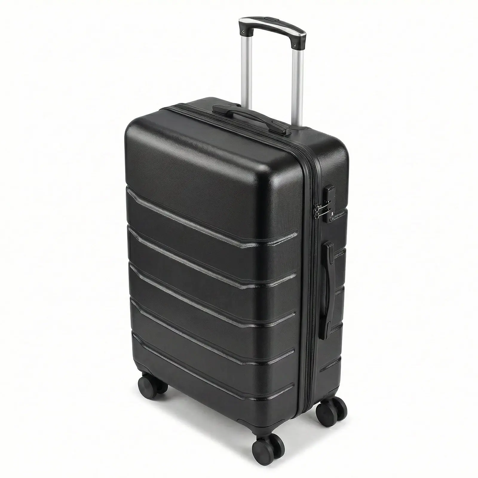 Alvantor 20-28 inch Luggage, Expandable Hardside Suitcase with Spinner Wheels, Blue,Black