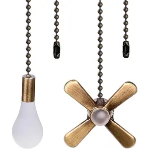 Ceiling Fan Pull Chains 13.6 Inches Fan Pulls 2 Pcs Ceiling Fan Pull Cord Fan Pull Set for Ceiling Fan Light and Lamps
