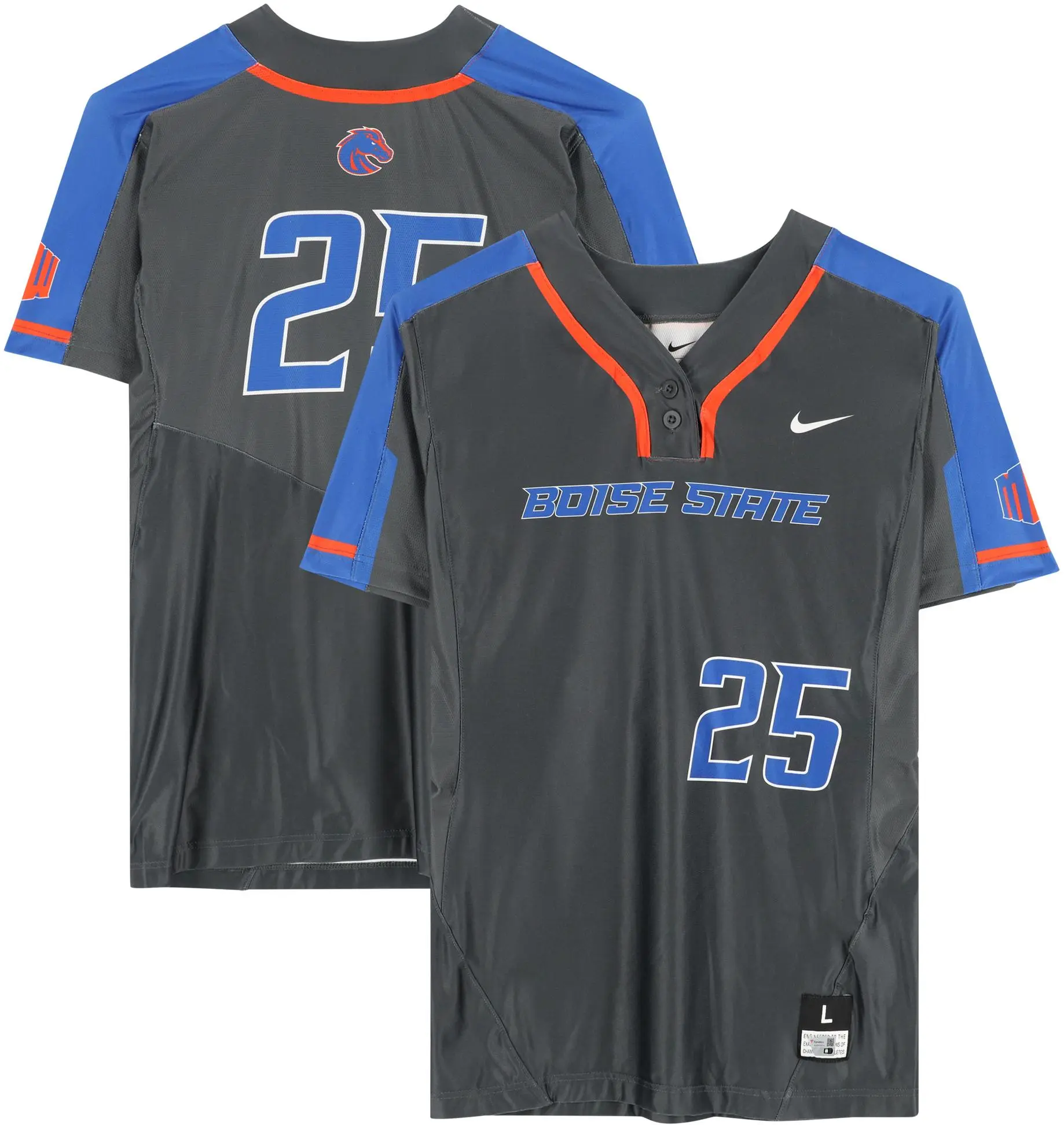 Boise State Broncos Team-Issued #25 Gray Jersey from the Softball Program - Size XL