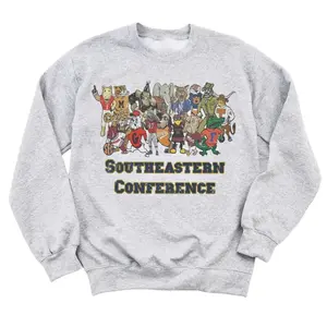 Southeastern Conference Mascot Sweatshirt, Vintage College Sports Style, Unisex Pullover for SEC Fans, Bold Graphic Design, Game Day Essential