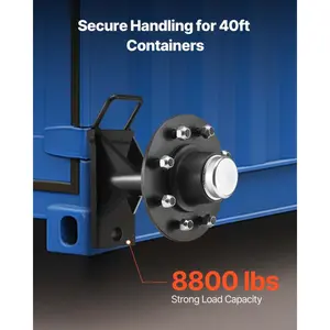 VEVOR Shipping Container Wheels 6-Lug Wheels Kit, Heavy Duty Shipping Container Axle with Ratchet Tie Down-Moves 20 ft - 40 ft, Secure Transport for Dock, Warehouse, Construction Site, Black