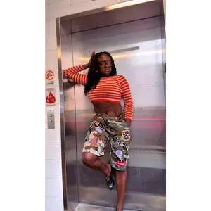 "It Girl" army fatigue camo shorts